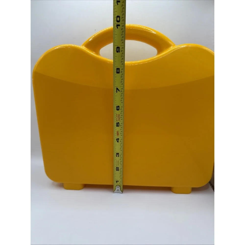 LEGO Yellow & Orange Plastic Carrying Case Storage Box With Dividers
